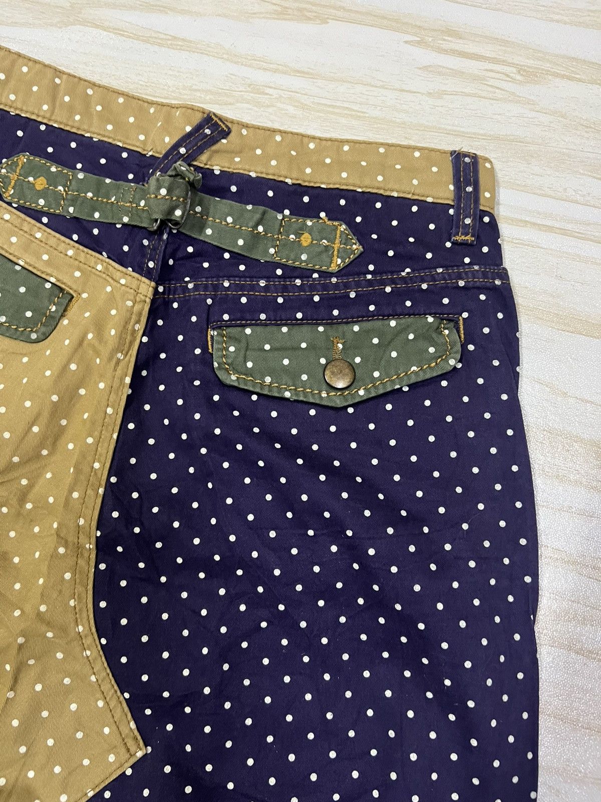 Japanese Brand Japanese Brand Cube Sugar Polkadot Cropped Trousers Pant Size US 30 / EU 46 - 11 Thumbnail