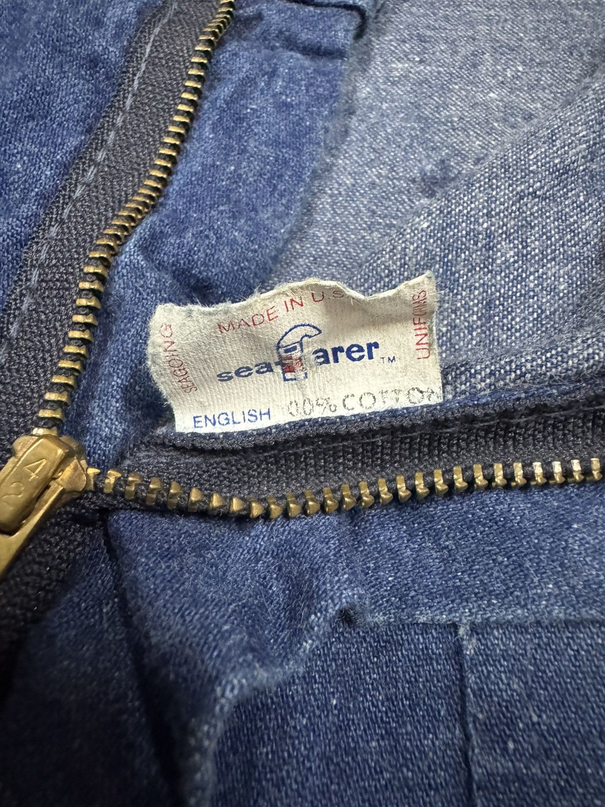 Buzz Rickson's × Vintage Vtg🔥70’s Seafarer Bell Bottom Seagoing Uniform Corp Size US 36 / EU 52 - 13 Thumbnail
