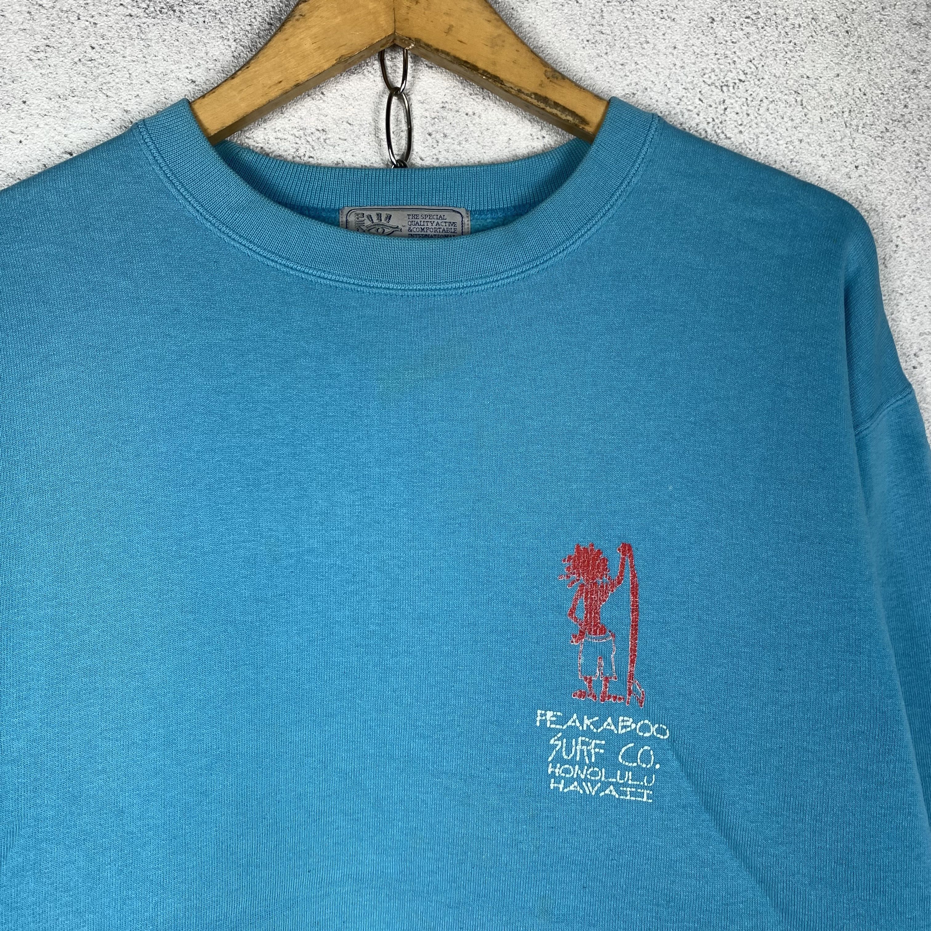 Vintage Peakaboo Surf Wear Sweatshirt Crewneck Size US L / EU 52-54 / 3 - 4 Thumbnail
