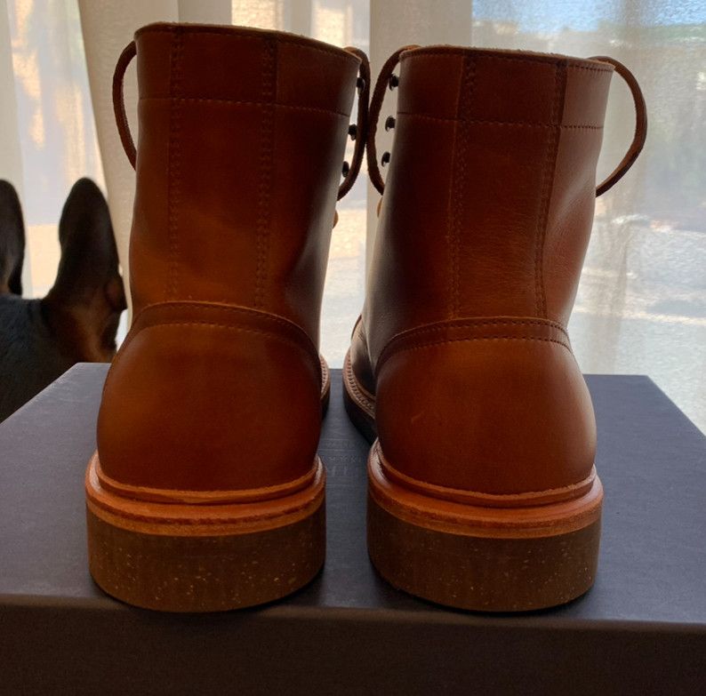 Oak Street Bootmakers British Tan Domane Cap Toe Trench Boots Size US 9 / EU 42 - 6 Thumbnail