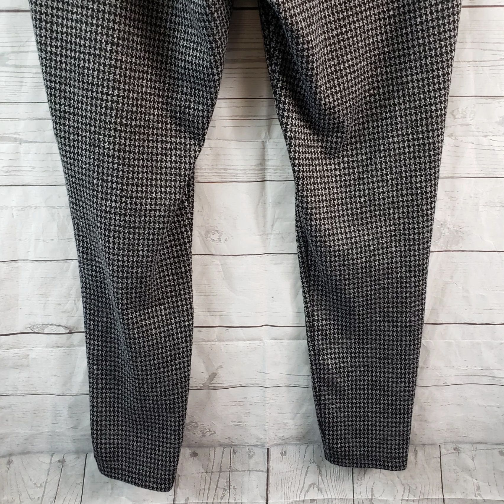 Ann Taylor Ann Taylor LOFT Womens Pants Sz Medium Black Gray High Rise Pull On Skinny Knit Size 32" / US 10 / IT 46 - 5 Thumbnail