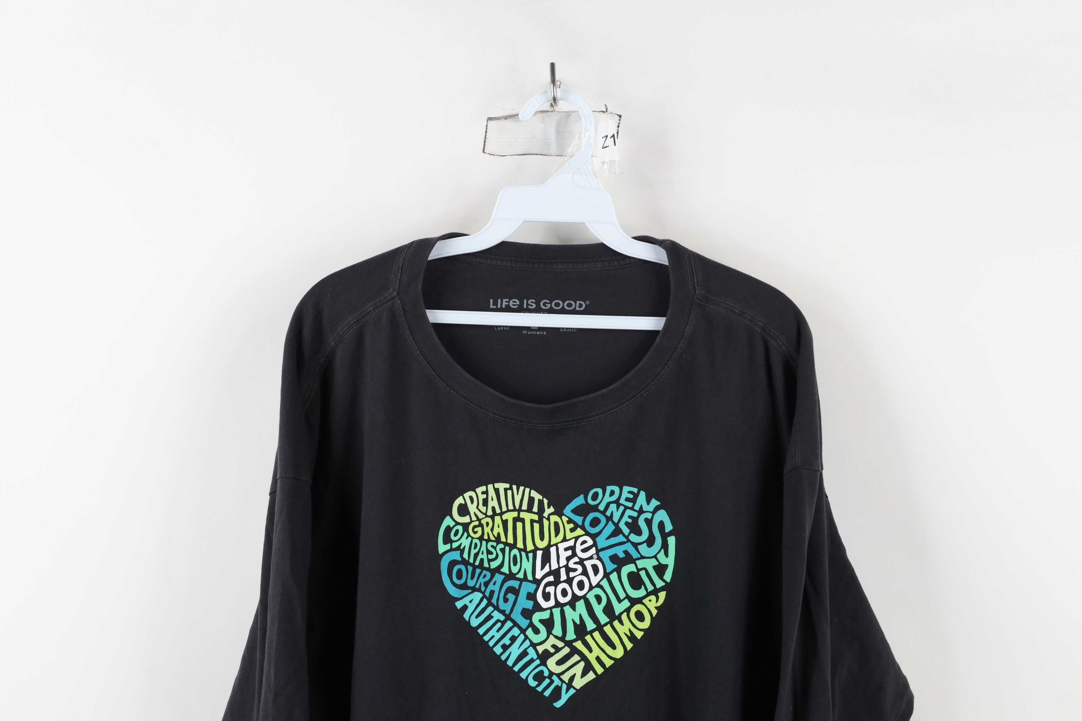 Life is Good × Vintage Life Is Good Heart Marled Long Sleeve T-Shirt Crusher Size L / US 10 / IT 46 - 2 Thumbnail