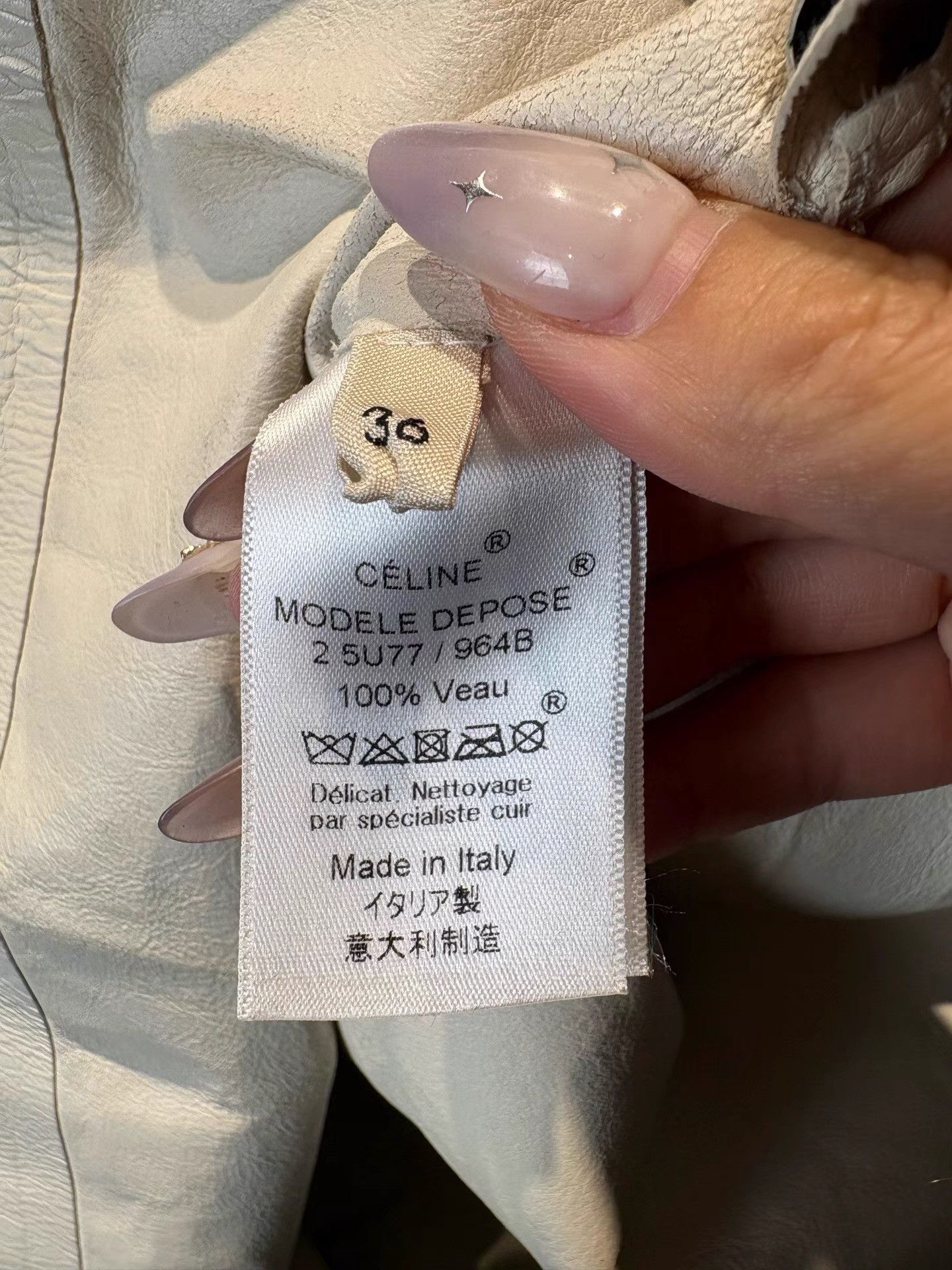 Celine Celine White Leather Hooded Coat 2018 FW Runway K36 Size XS / US 0-2 / IT 36-38 - 4 Thumbnail