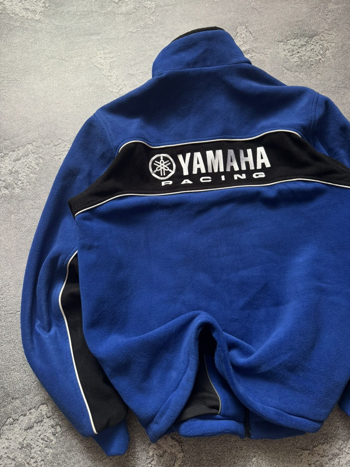 Vintage × Yamaha Yamaha L blue fleece jacket bomber zip big logo Size US L / EU 52-54 / 3 - 3 Thumbnail