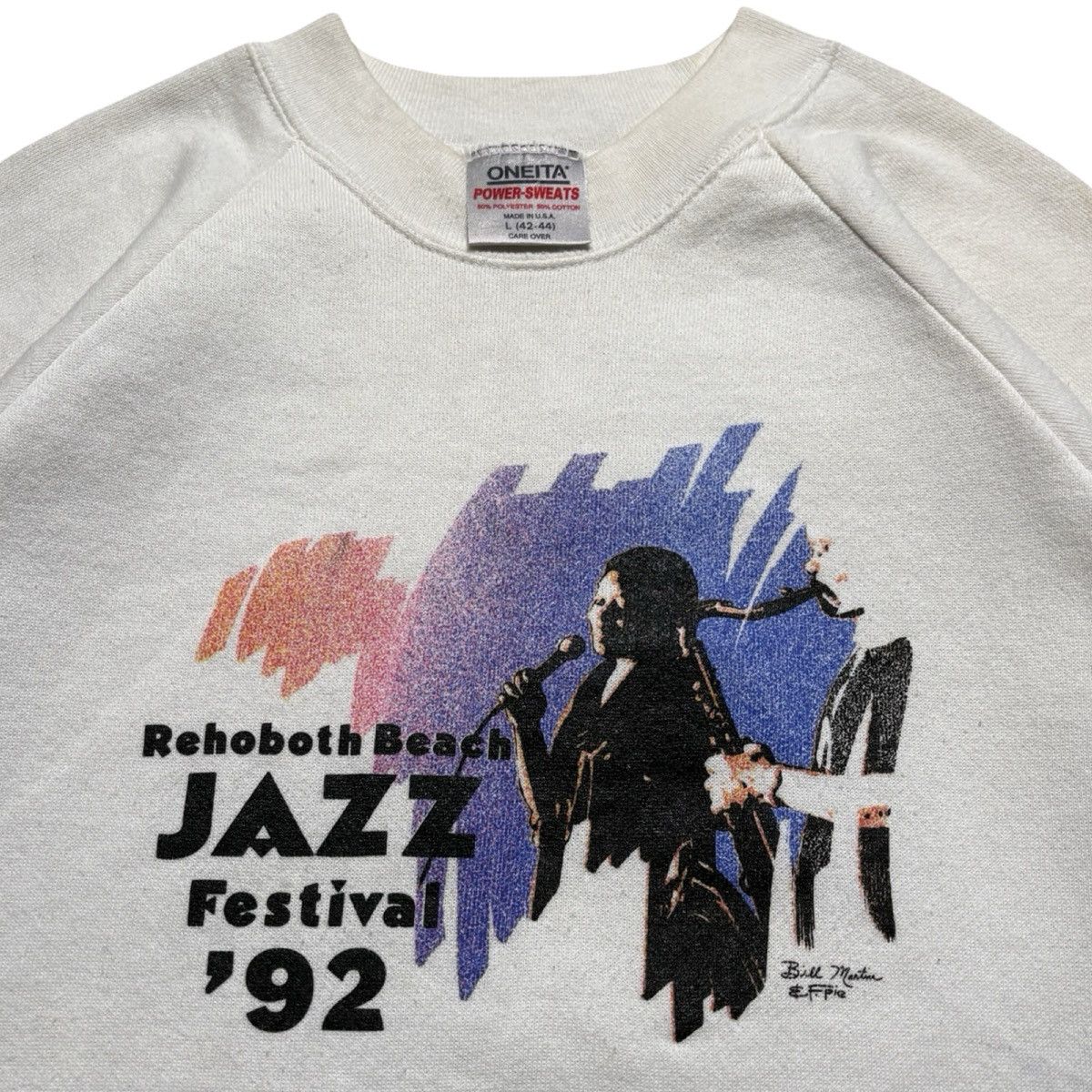 Other Vintage 90s Jazz Festival 92 Pullover Sweatshirt White L Size US L / EU 52-54 / 3 - 2 Thumbnail