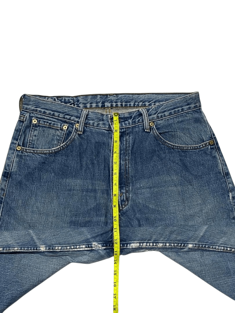 Levi's Vintage Y2K Levi's 504 Blue Washed Distressed Baggy Jeans Size US 34 / EU 50 - 12 Thumbnail