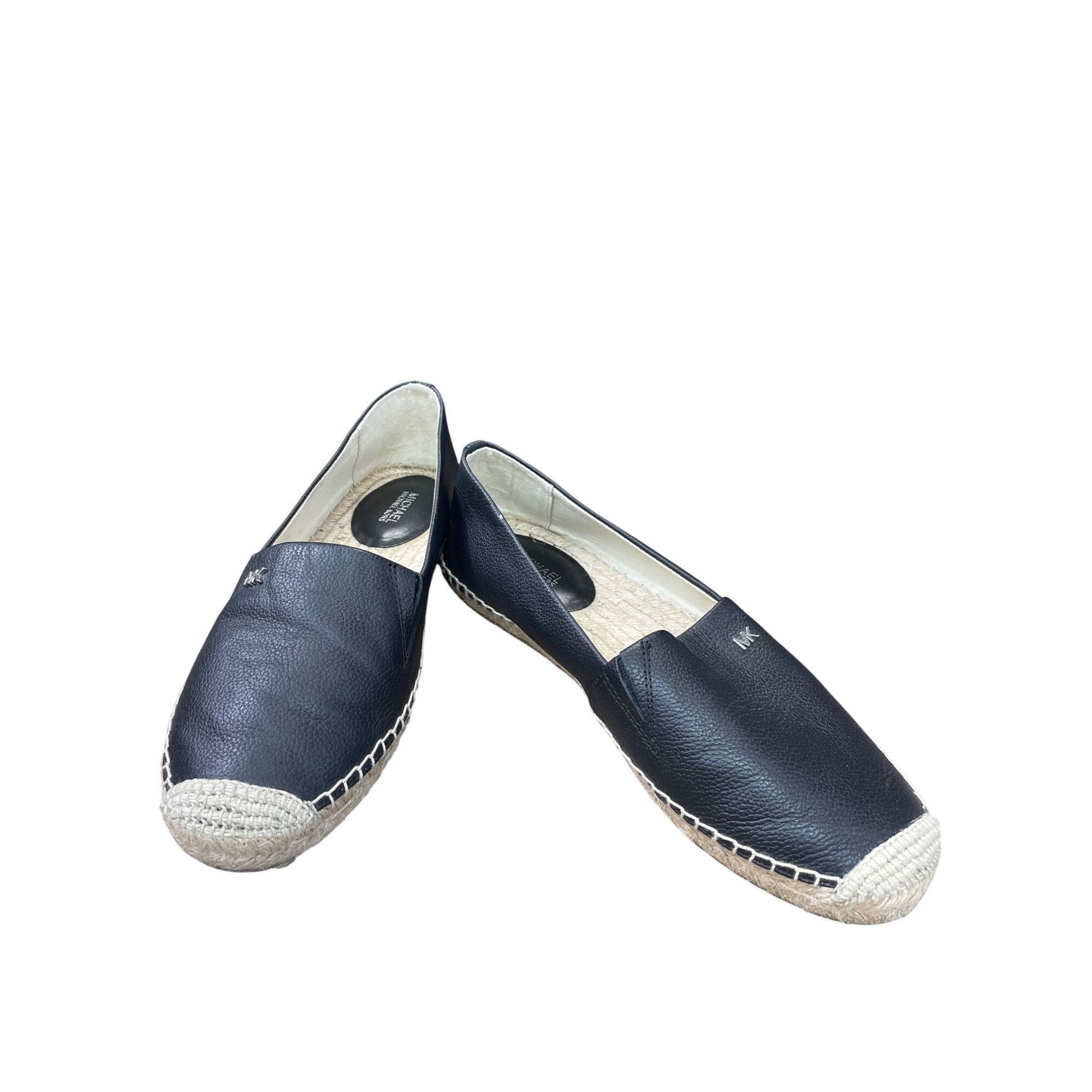 Michael Kors Michael Kors Womens Black Leather Espadrille Flats Size 6M S Size US 6 / IT 36 - 1 Thumbnail