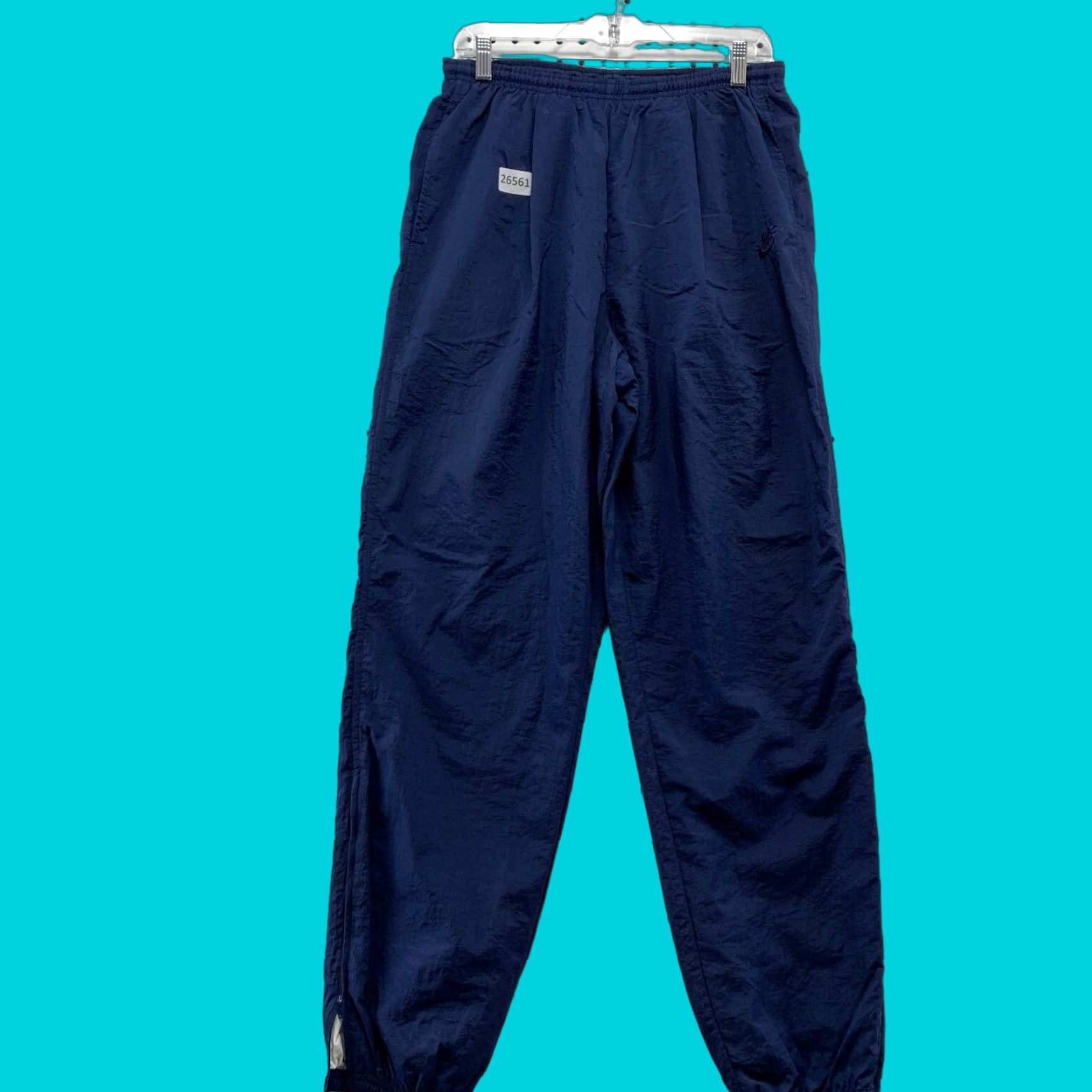 Nike Vintage Nike 90s Windbreaker Track Pants Men Large Blue Softshell Lined Activewear Size US 33 - 1 Thumbnail