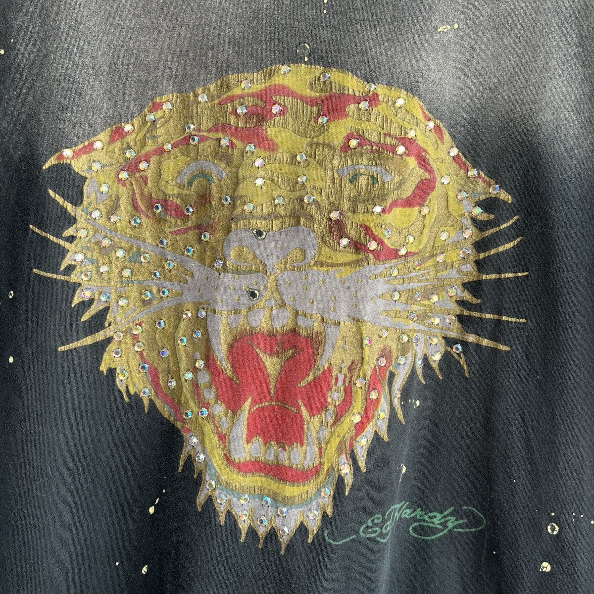 Ed Hardy Faded Distressed Style Don Ed Hardy Tiger Printed TShirt Size US S / EU 44-46 / 1 - 9 Thumbnail