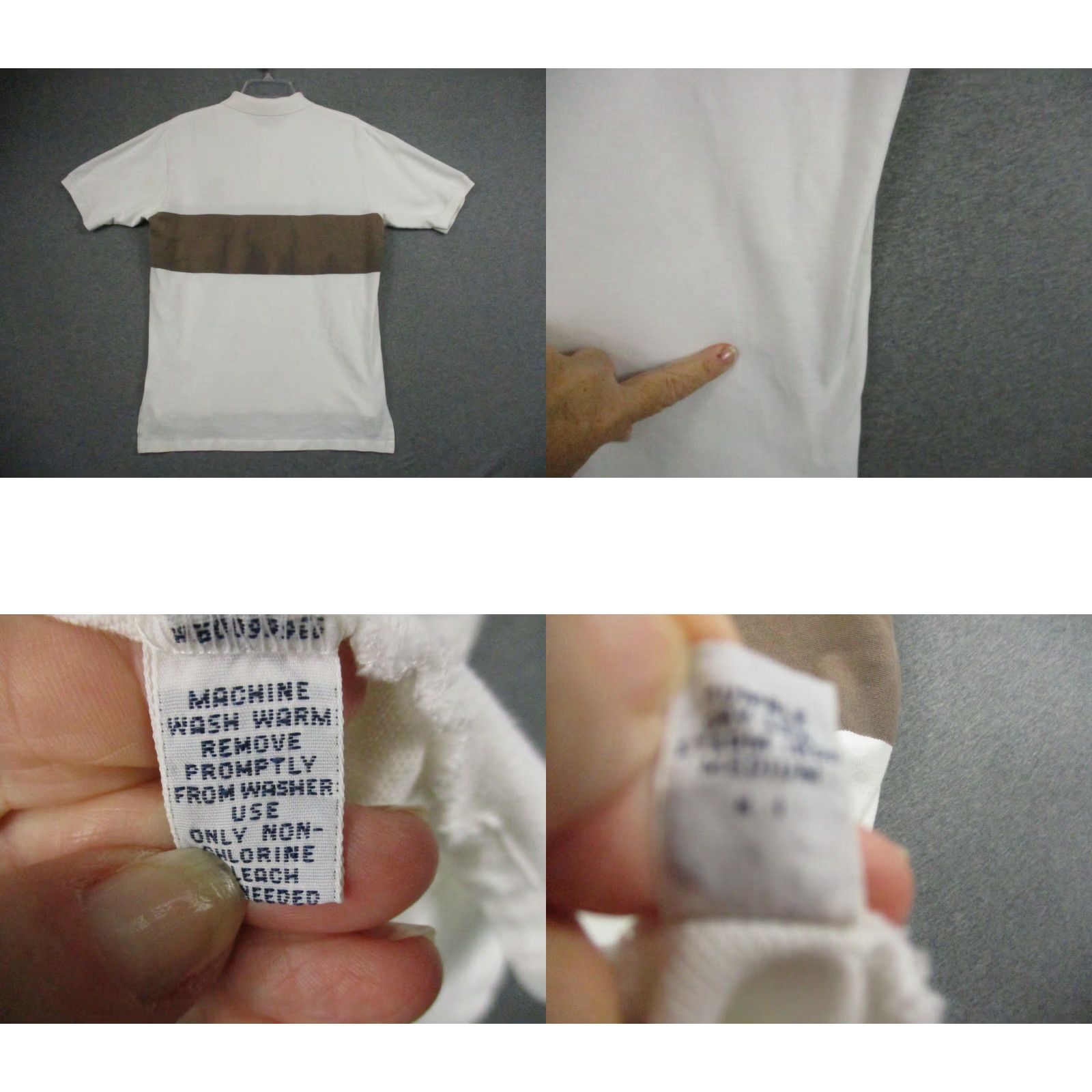 Polo Ralph Lauren VINTAGE Polo Ralph Lauren Shirt Polo M White Logo Flag Brown Size US M / EU 48-50 / 2 - 8 Thumbnail