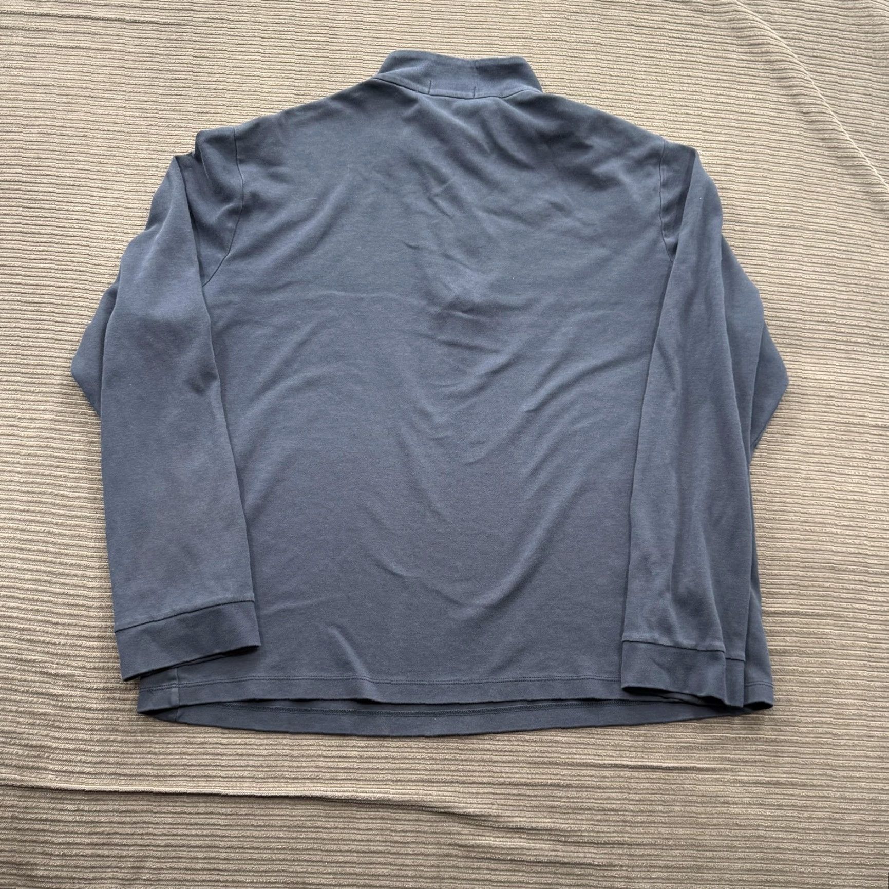 Polo Ralph Lauren Polo Ralph Lauren Pullover Mens XL 1/4 Zip Mock Neck Long Sleeve Pima Cotton Navy Blue Size US XL / EU 56 / 4 - 2 Thumbnail