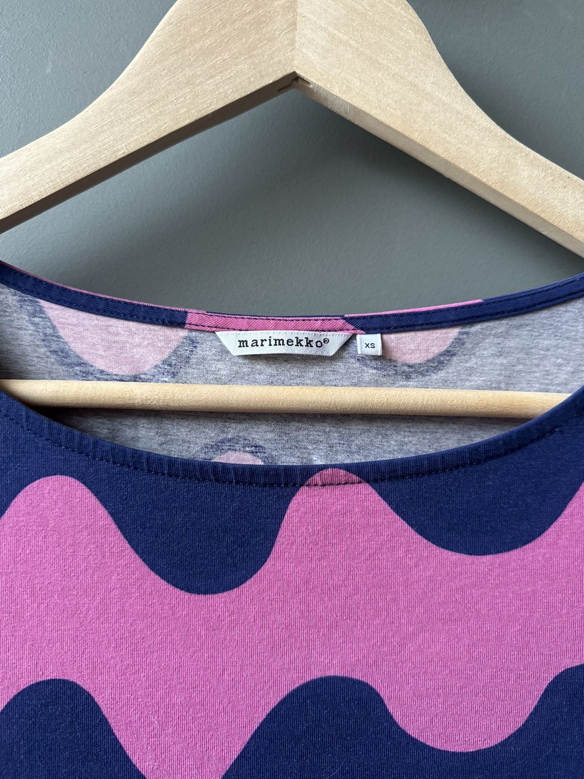 Marimekko Marimekko Pink Navy Wave Print Top Size XS Size XS / US 0-2 / IT 36-38 - 3 Thumbnail