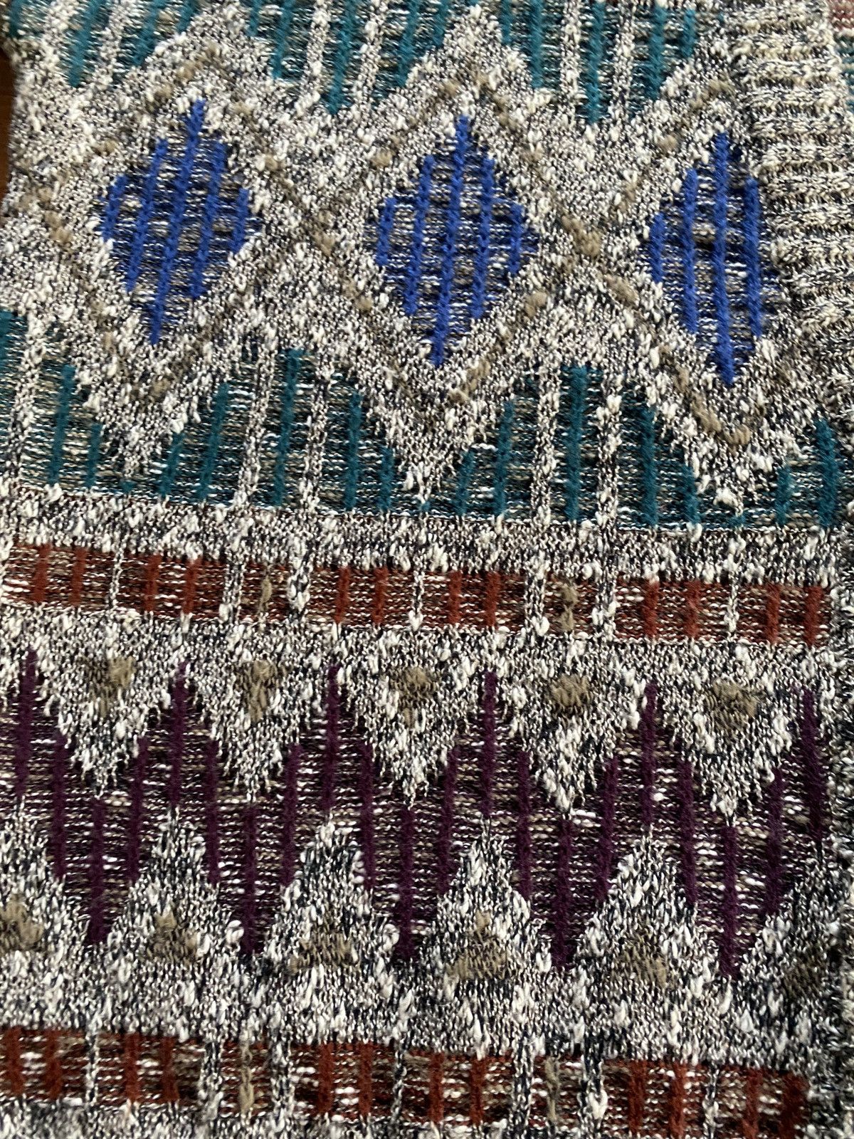 Vintage Vintage 80’s Michael Gerald Multi Pattern Cardigan Sweater Size US L / EU 52-54 / 3 - 7 Thumbnail