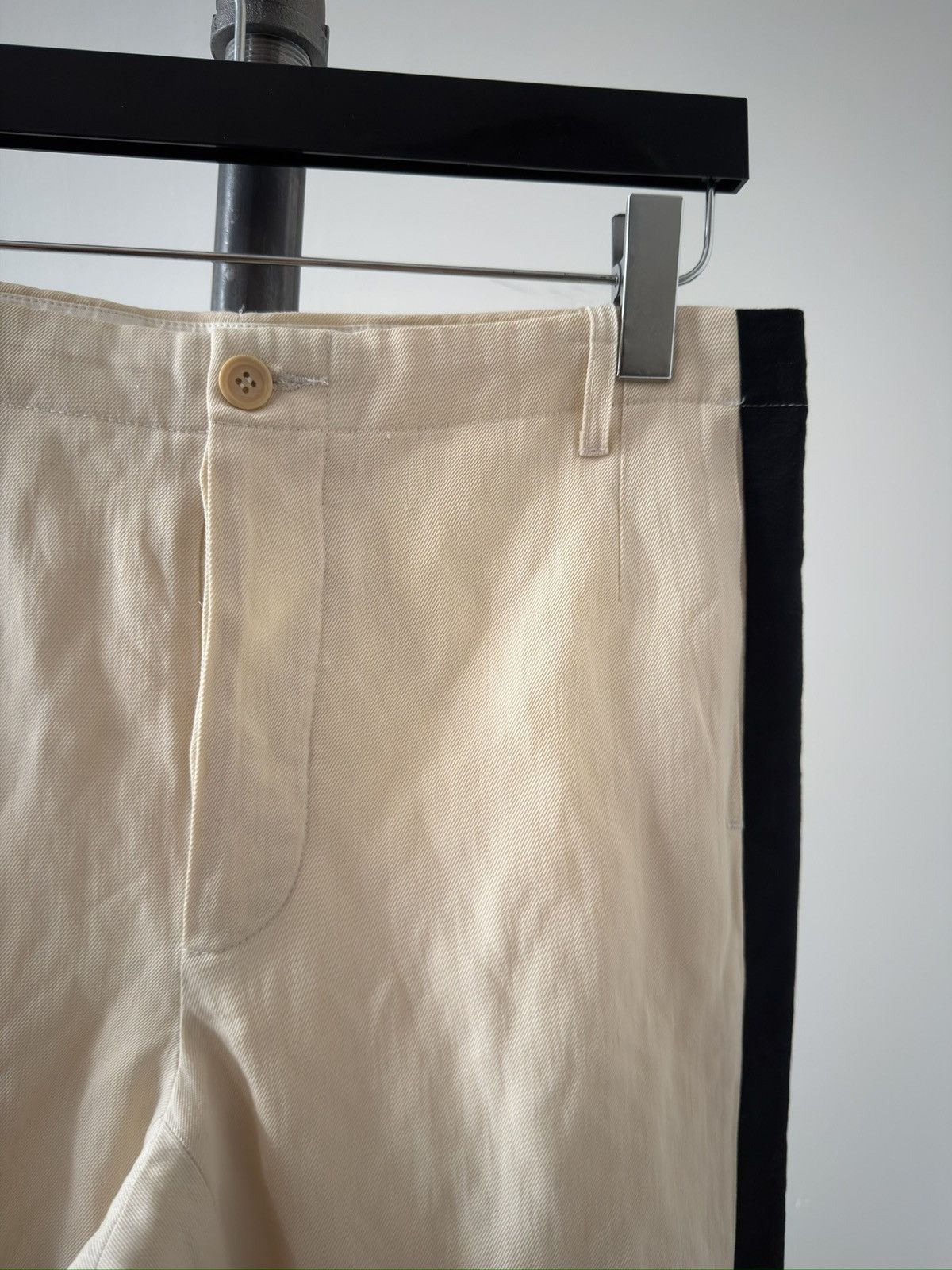 Ann Demeulemeester ‘00s Metal-Blend Tuxedo Trousers Size US 39 - 4 Thumbnail