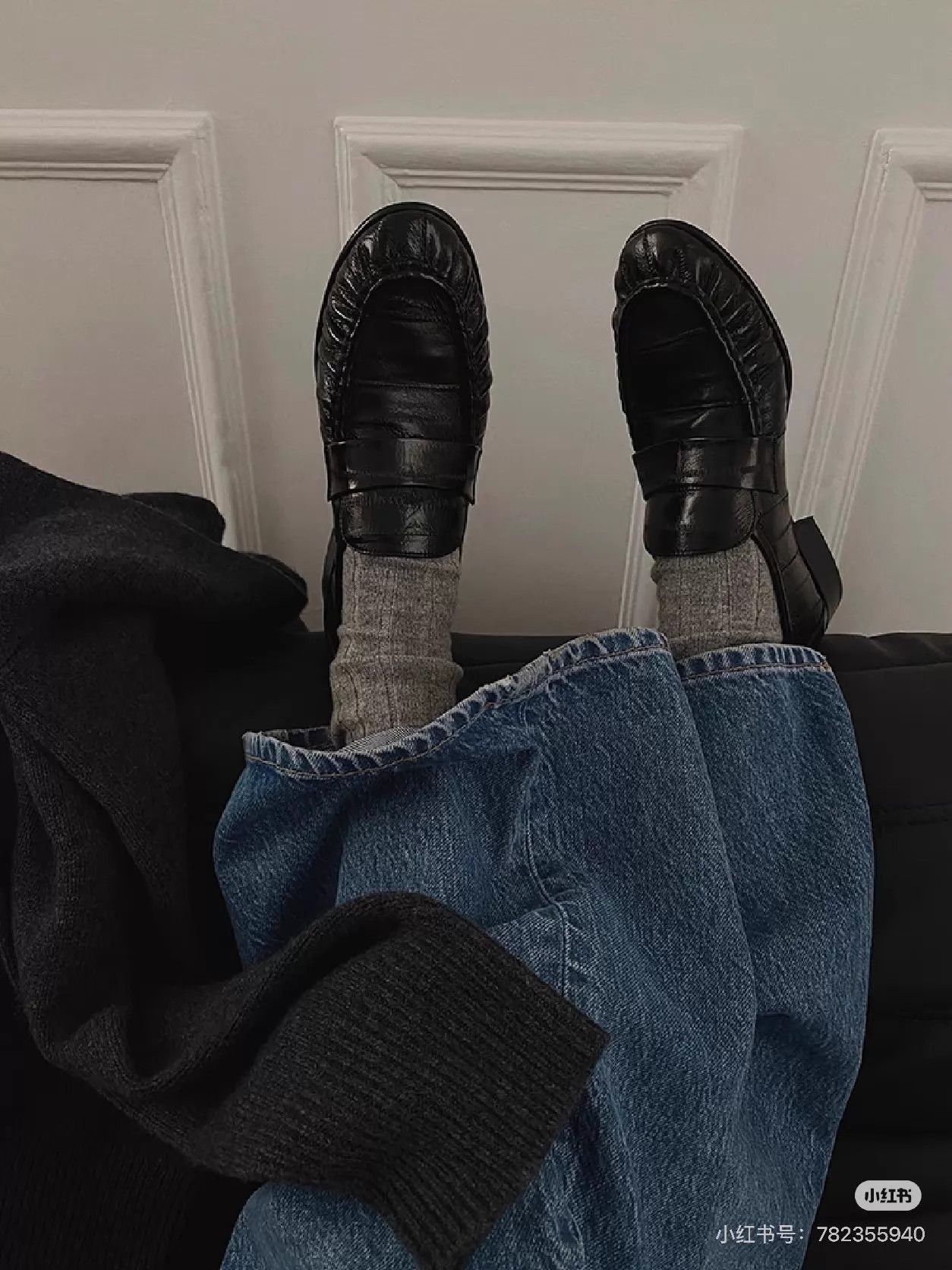The Row The Row Black Wrinkled Eel Skin Loafer EU 37 Size US 6.5 / IT 36.5 - 8 Thumbnail