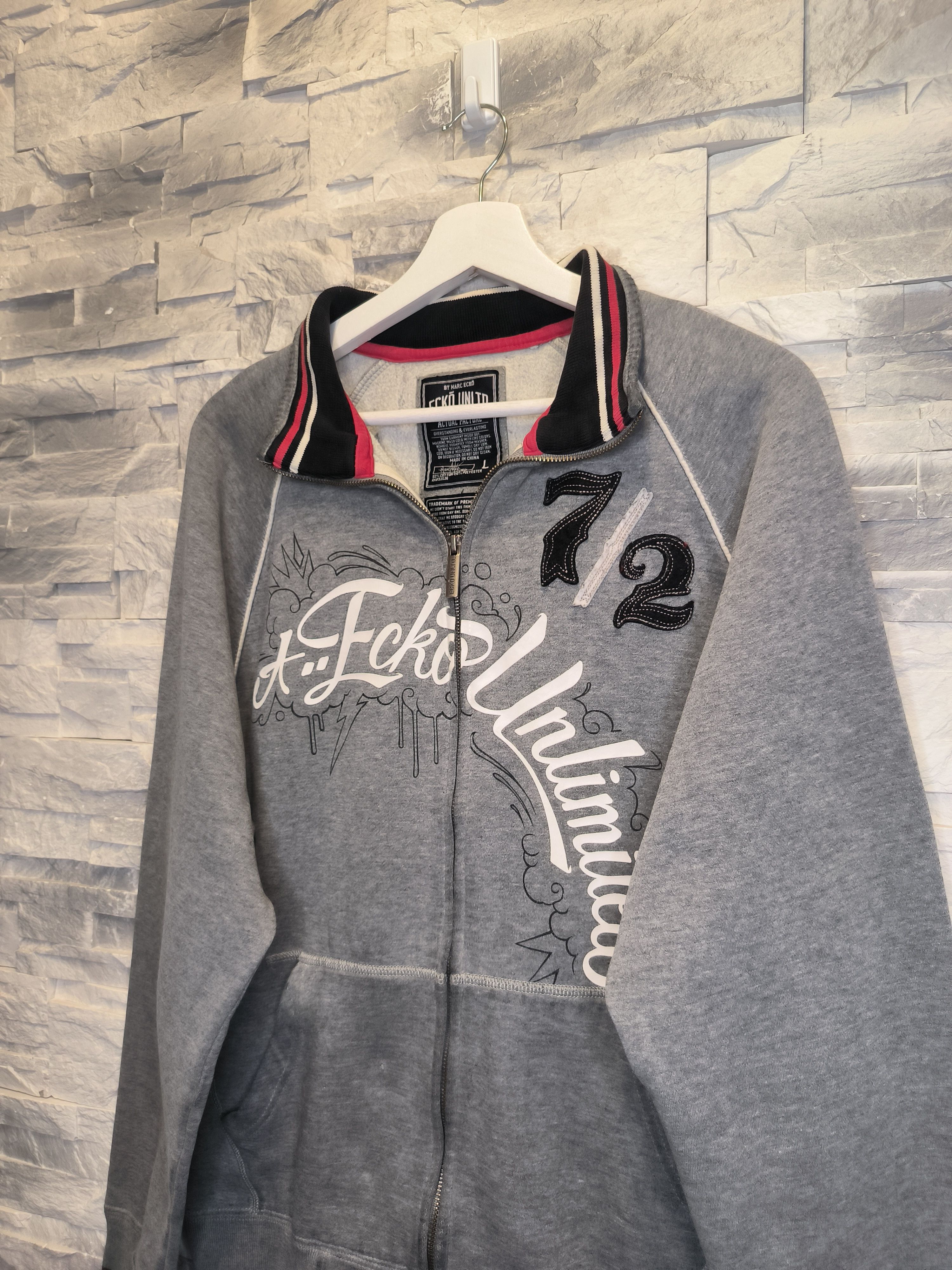 Ecko Unltd. Vintage Ecko Zip Sweatshirt Logo Gray Size US M / EU 48-50 / 2 - 2 Thumbnail