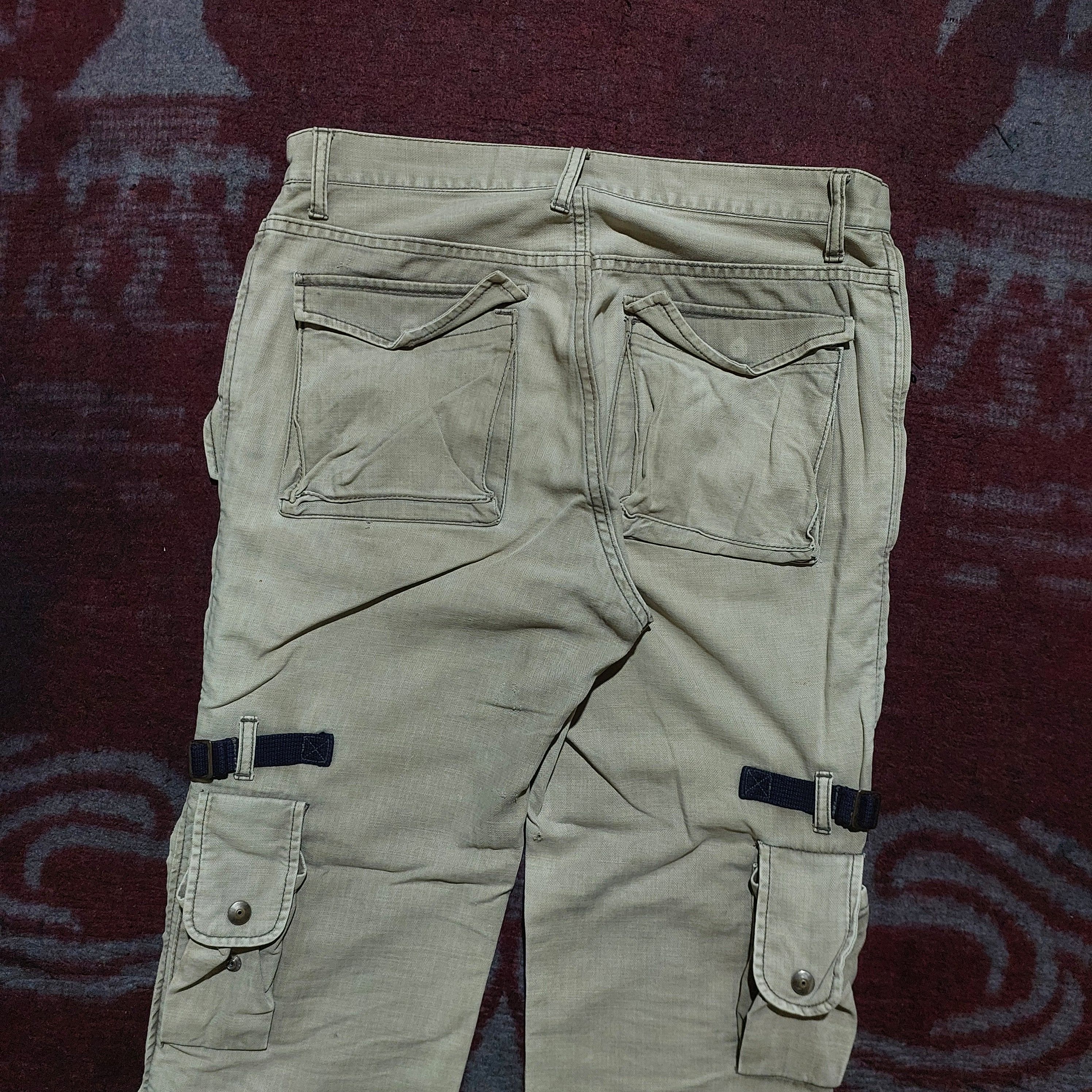 PPFM PPFM bondage zipper side distressed 3d pocket cargo pants Size US 33 - 6 Thumbnail