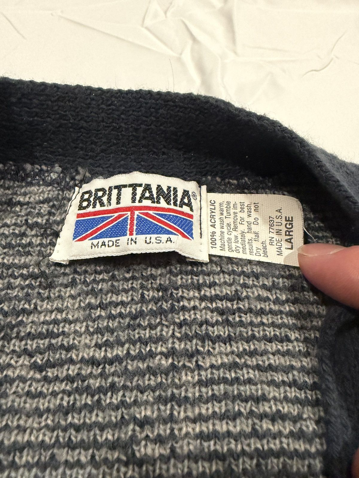 Vintage CRAZY PATTERN VINTAGE BOXY FIT CARDIGAN BRITTANIA / SIZE M-L Size US L / EU 52-54 / 3 - 3 Thumbnail