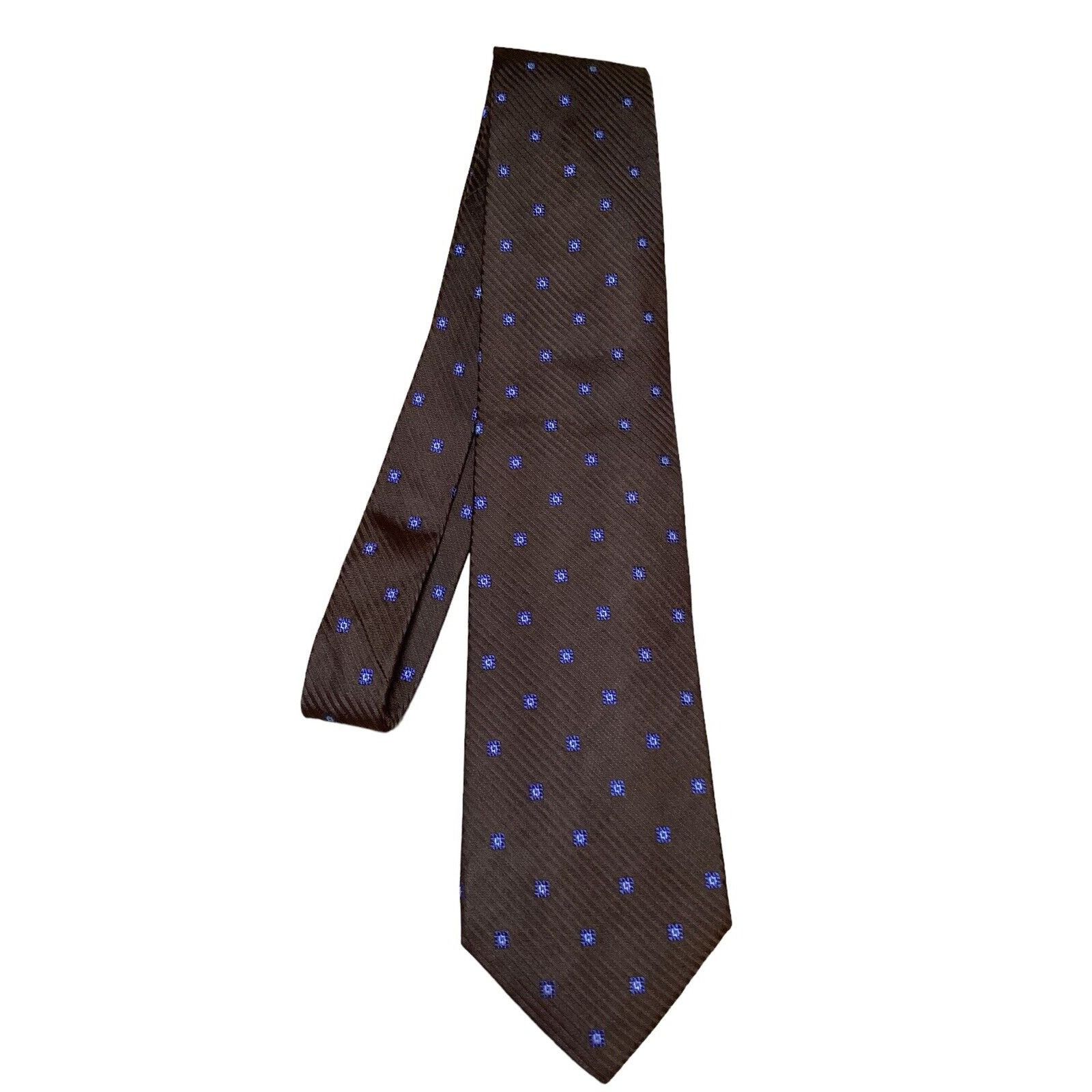 Luigi Borrelli LUIGI BORRELLI NAPOLI Brown Geometric Silk Tie Made In Italy Size ONE SIZE - 5 Thumbnail