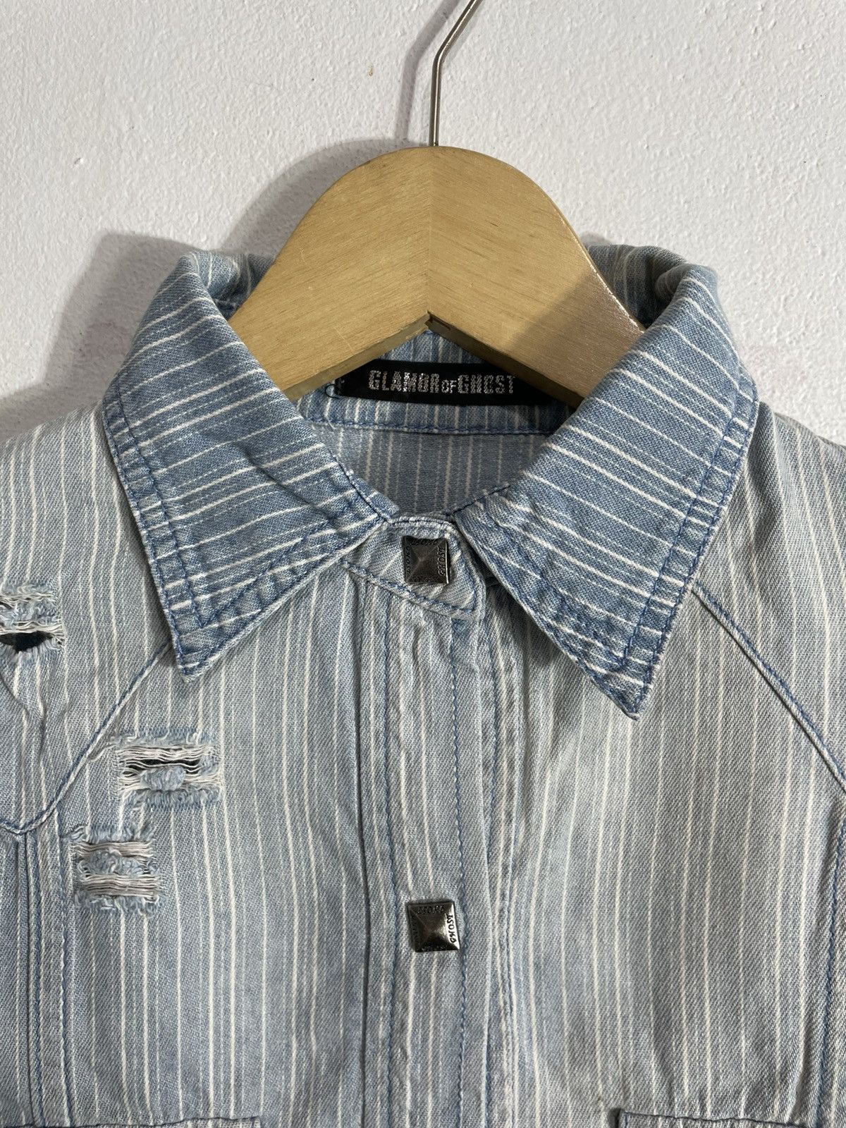 If Six Was Nine STUDED RIPPED DISTRESSED SHIRT IFSIXWASNINE PUNK STYLE Size US S / EU 44-46 / 1 - 4 Thumbnail
