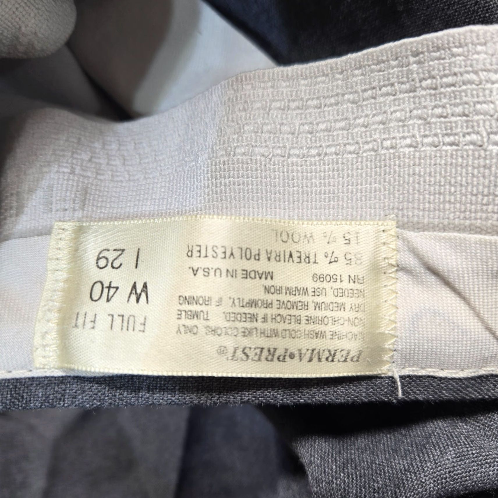 Sears VINTAGE Fieldmaster Dress Pants-Gray Men's Size 40 X29 Twill Classic 80s Size US 40 / EU 56 - 3 Thumbnail