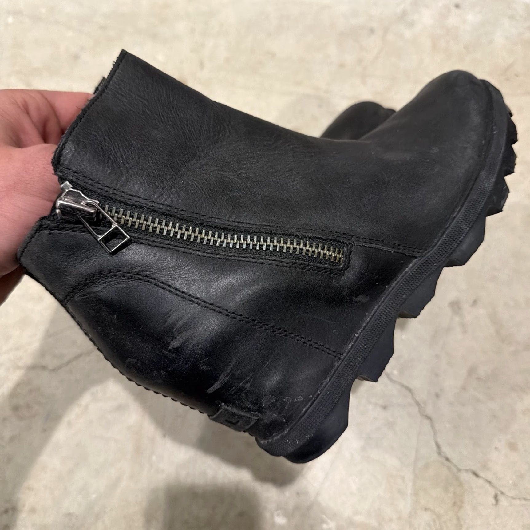 SOREL VINTAGE Sorel Bootie Chelsea Black Leather Joan of Arctic Wedge II NL3364-010 Size 7.5 Womens Boots Size US 8 / IT 38 - 5 Thumbnail