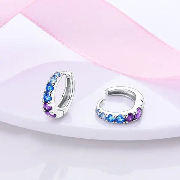 Japanese Brand × Vintage Vintage Sterling Silver Earring Blue Zircon Star Size ONE SIZE - 1 Thumbnail