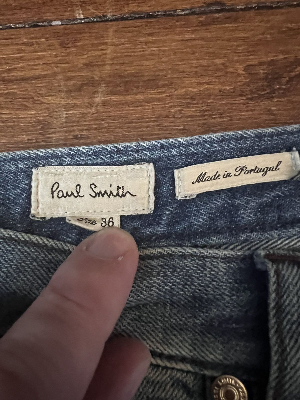 Paul Smith Mainline faded cropped cuffed jeans, selvedge denim, size 36 Size US 36 / EU 52 - 18 Thumbnail