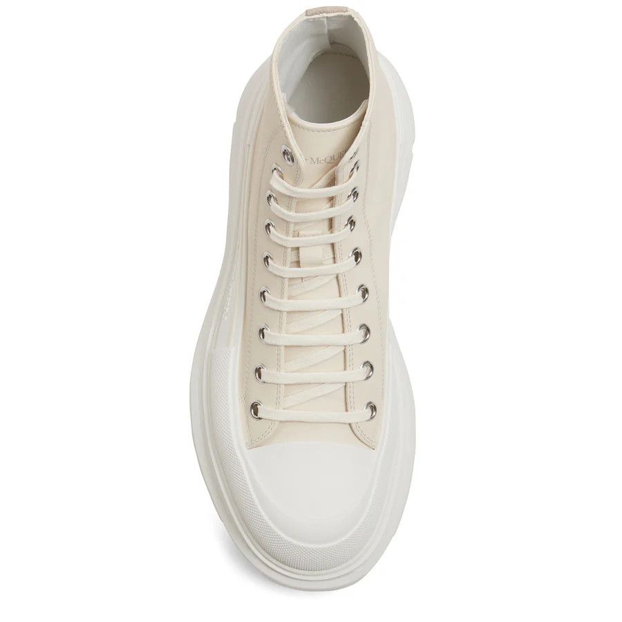 Alexander McQueen o1y1024 Hi-Top Sneakers in White & Ivory Size US 11 / EU 44 - 4 Thumbnail
