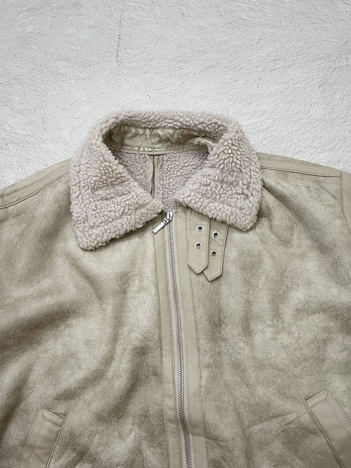 14th Addiction 2000s Japanese Beige Fur Collar Jacket Bondage LGB Japan Y2K Size US M / EU 48-50 / 2 - 3 Thumbnail