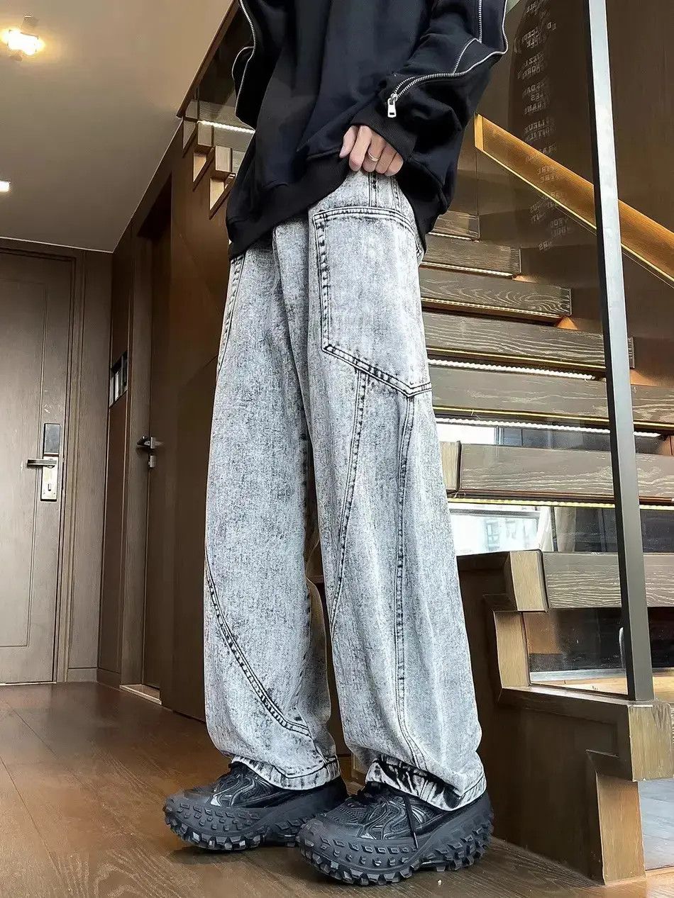 Japanese Brand Retro high street straight leg wide leg jeans Size US 32 / EU 48 - 1 Thumbnail