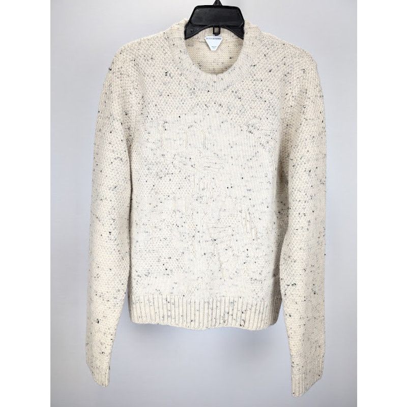 Bottega Veneta o1rshd1 MW Wool Multist Fish Sweater in Dove Size US M / EU 48-50 / 2 - 2 Thumbnail