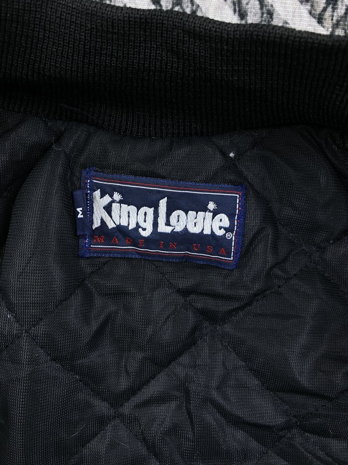 King Vintage 90s King Louie Brookville Wood Product Bomber Jacket Size US L / EU 52-54 / 3 - 9 Thumbnail