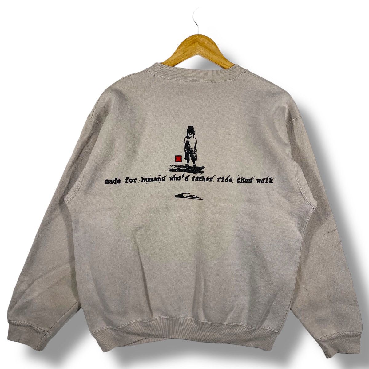 Vintage 90's QUIKSILVER Skate Graphic Crewneck Sweatshirt