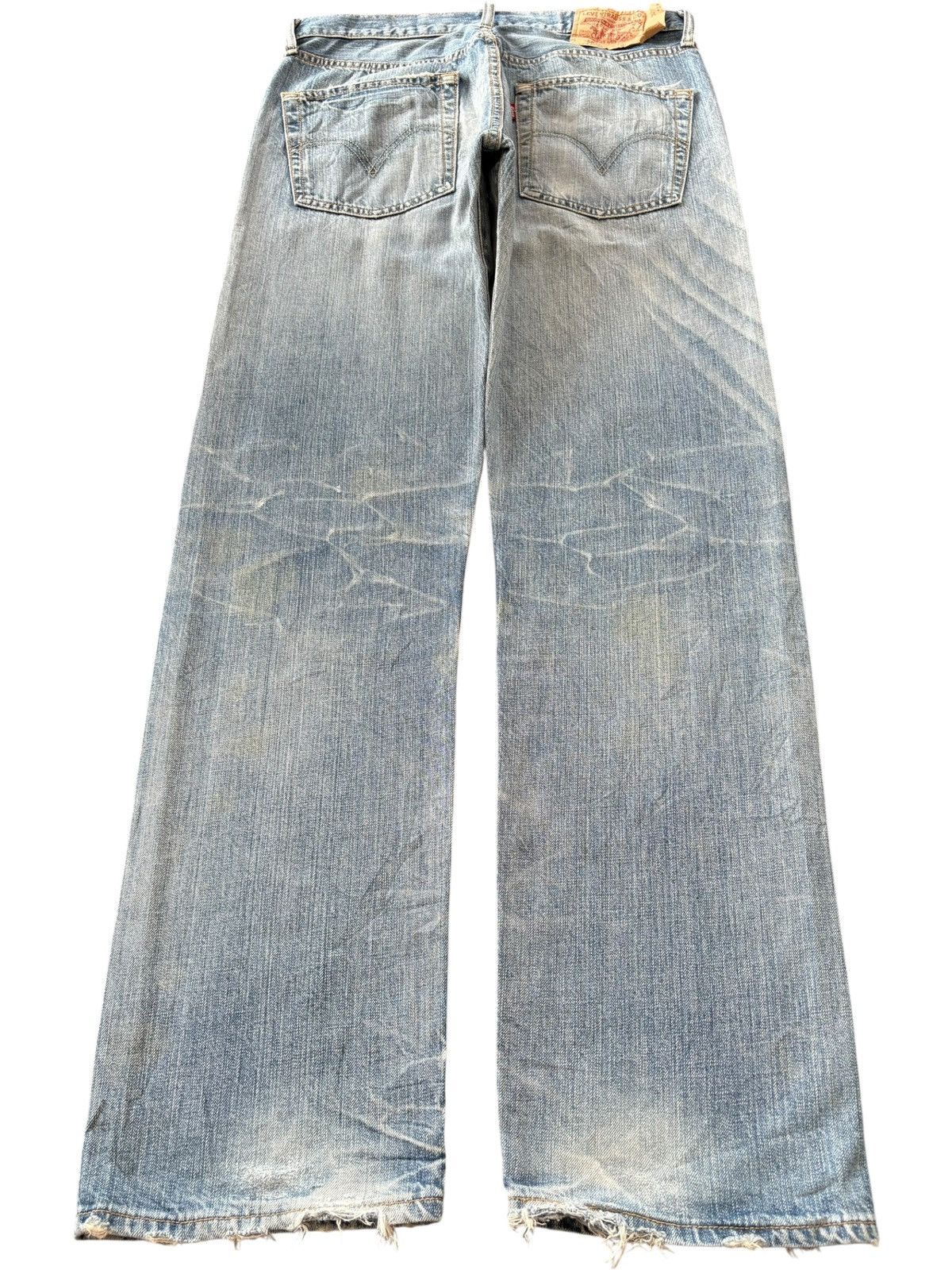 Levi's Vintage 90s Levis 501 Faded Wash Distress Baggy Jeans Size US 32 / EU 48 - 2 Thumbnail
