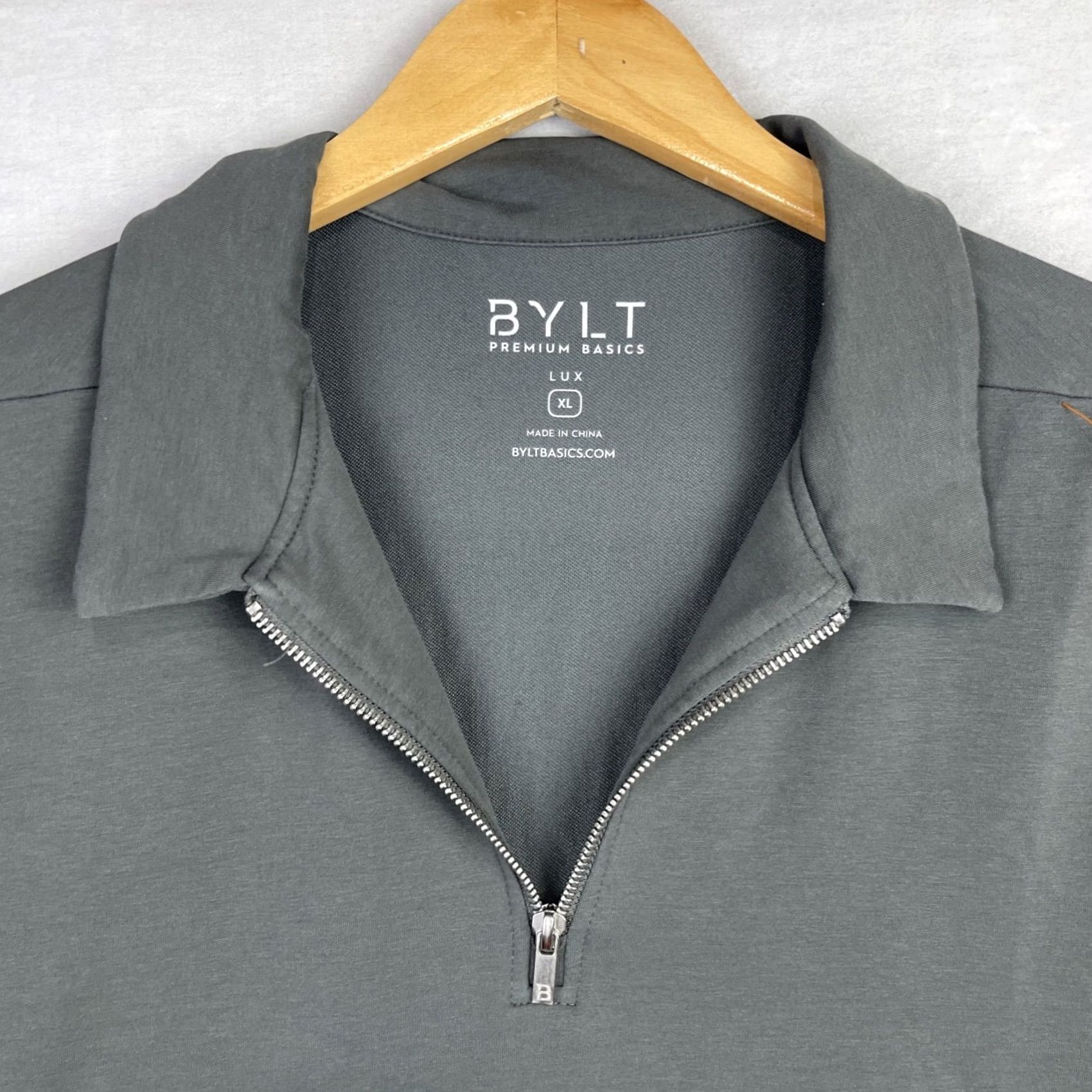 Vintage BYLT Polo Shirt Mens XL Gray 1/4 Zip Short Sleeve Sports Classic Logo Modern Outdoor Preppy Size US XL / EU 56 / 4 - 3 Thumbnail
