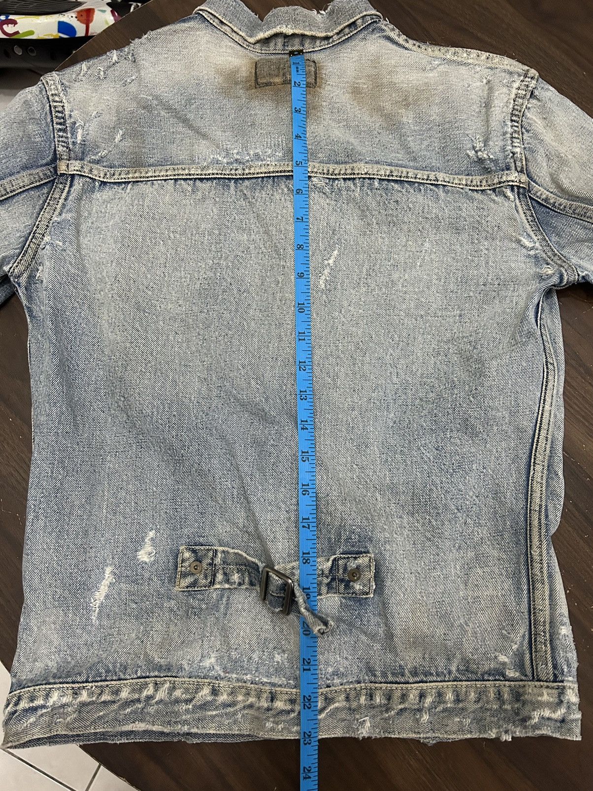 If Six Was Nine Wjk Distressed Denim Jacket Size US L / EU 52-54 / 3 - 18 Thumbnail