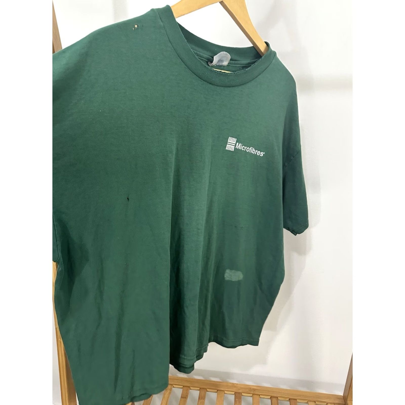 Hanes Hanes VTG The Basic Principle Paper Thin Worn Microfibres Work WIP T-Shirt XL Green Mens Shirt Distressed 90s Style Size US XL / EU 56 / 4 - 4 Thumbnail