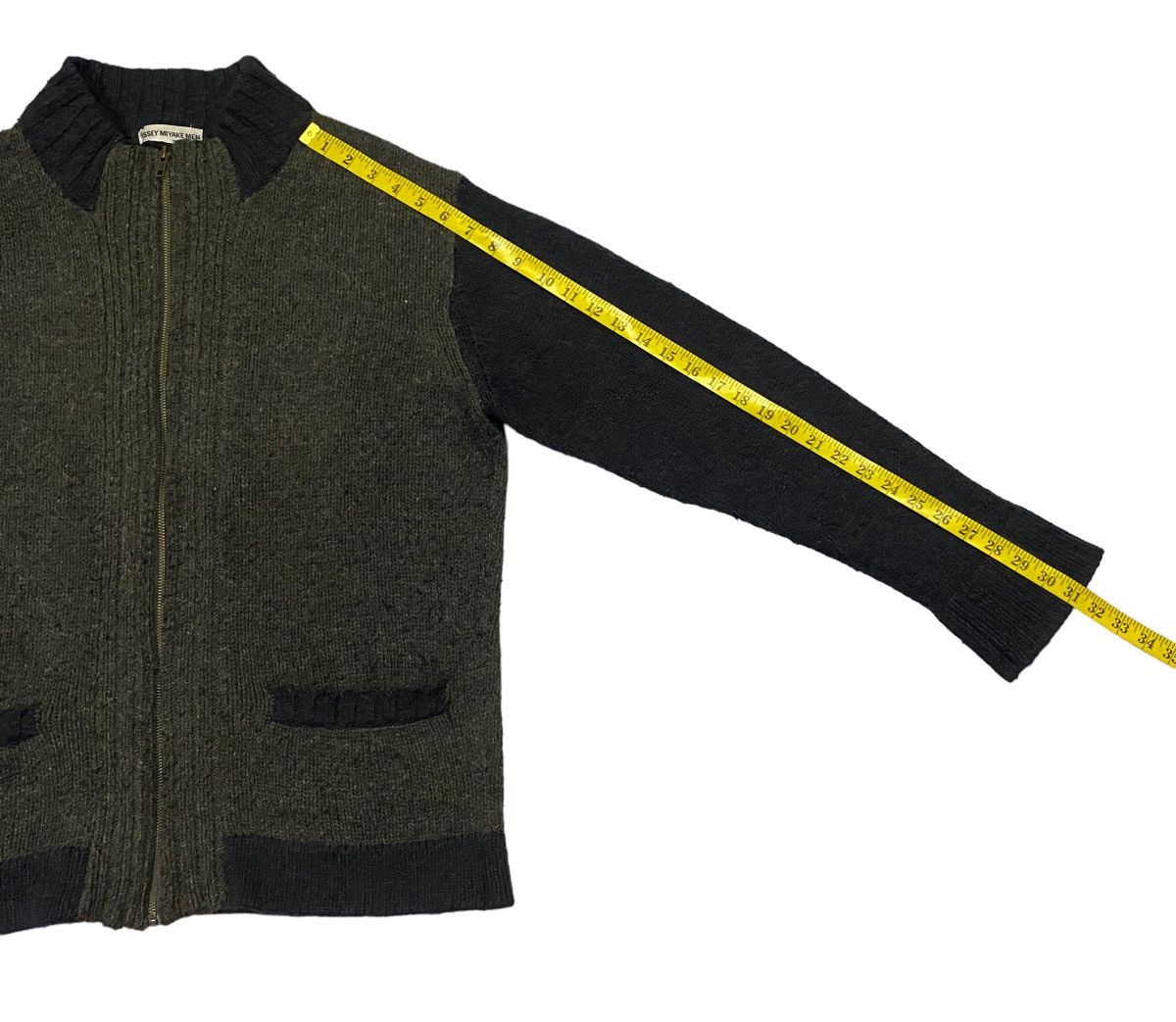 Issey Miyake Issey Miyake Tow Tones Knitted Full Zip Sweater Size US M / EU 48-50 / 2 - 12 Thumbnail