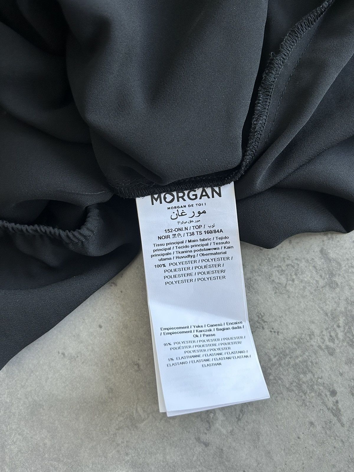 Morgan De Toi × Vintage Morgan de toi amazing black top , blouse, Y2K Size S / US 4 / IT 40 - 11 Thumbnail