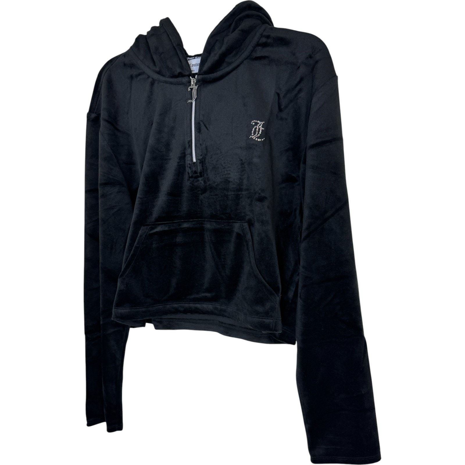 Juicy Couture Juicy Couture Luxe Velour Pullover Hoodie Black Large Size L / US 10 / IT 46 - 7 Thumbnail