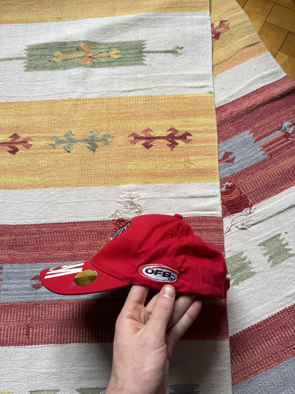 Formula 1 OFB By Mitraco Austria Team y2k Racing Red Hat Size ONE SIZE - 4 Thumbnail