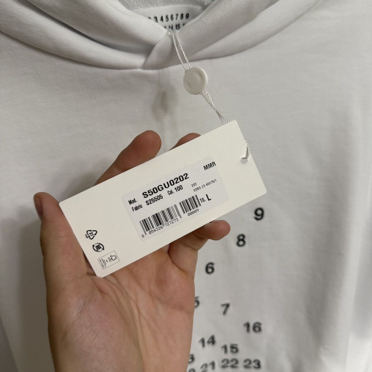 Maison Margiela Maison Margiela White Hoodie Size US L / EU 52-54 / 3 - 6 Thumbnail
