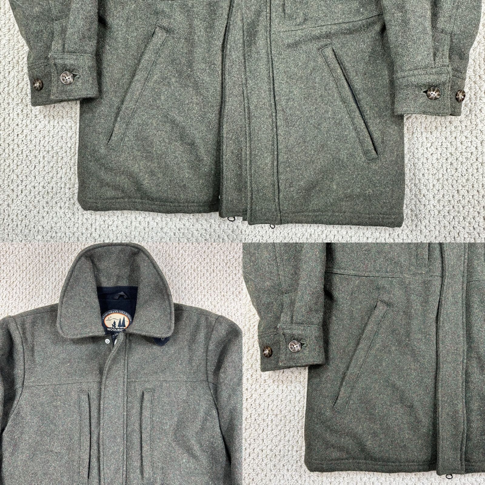 Vintage Woolrich Jacket Green Mens S Sportsman Collection Wool Hunting Field Coat Size US S / EU 44-46 / 1 - 9 Thumbnail