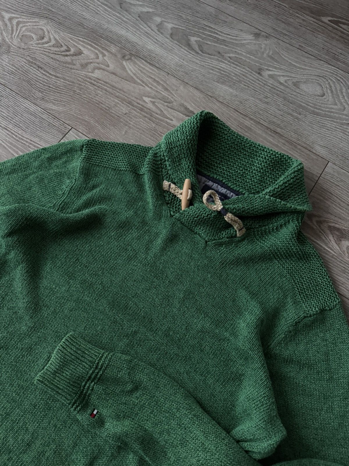 Tommy Hilfiger Tommy Hilfiger Linen Cotton Green Mens Sweater Size US M / EU 48-50 / 2 - 12 Thumbnail