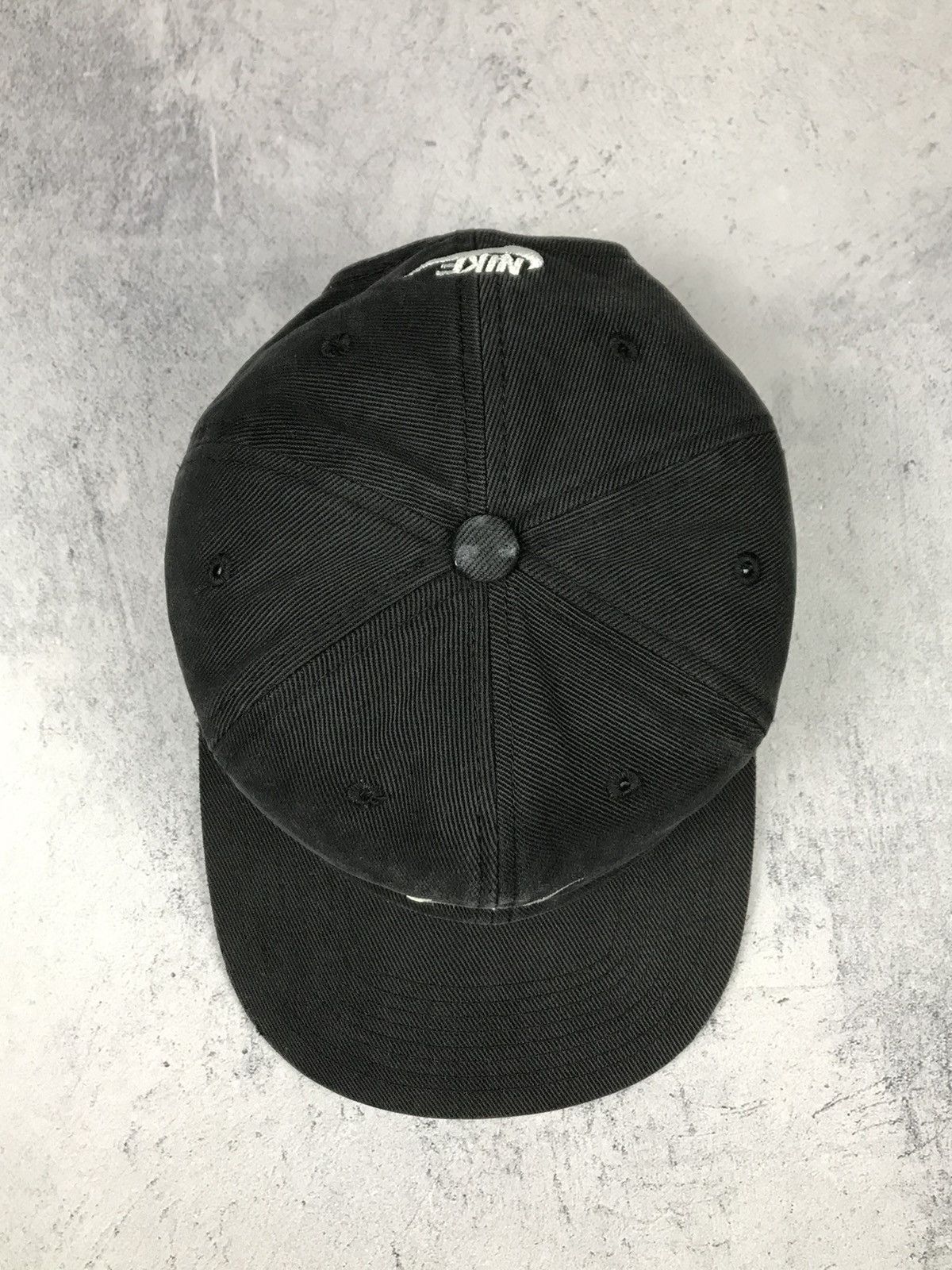 Nike × Vintage Vintage Nike Center Logo Swoosh Cap Hat Adjustable Drill Size ONE SIZE - 4 Thumbnail