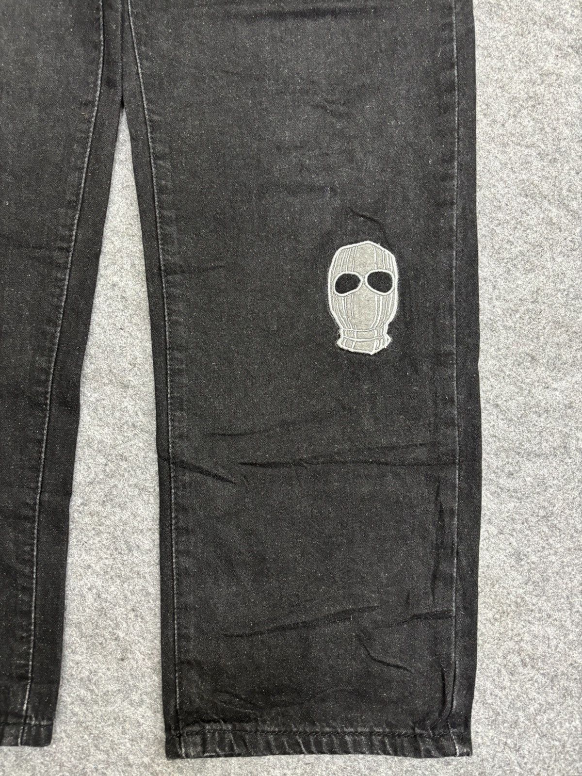Japanese Brand 💥90s Style💥404MOB Baggy Embroidery Tapered Light Denim F602 Size US 30 / EU 46 - 7 Thumbnail