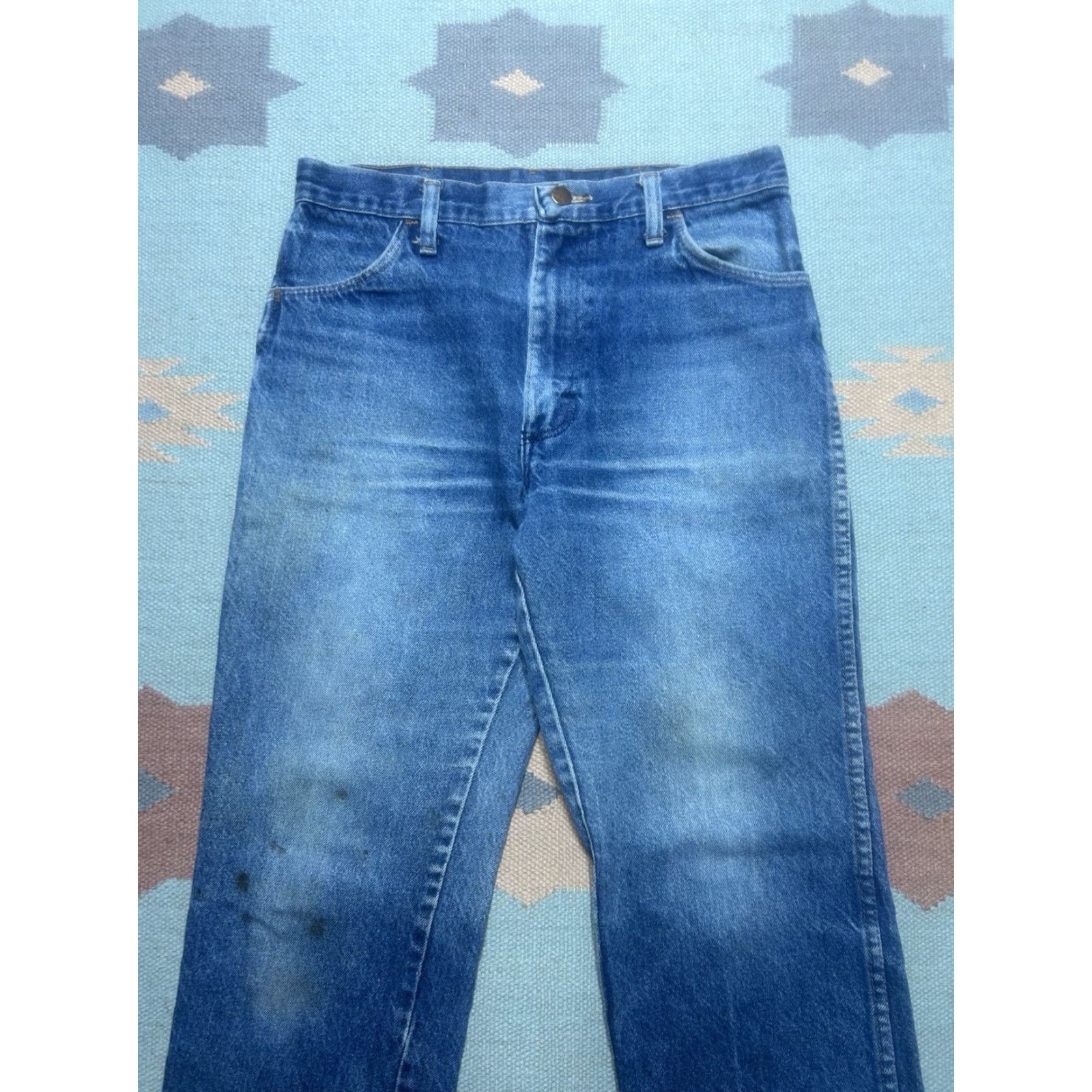 Denime VINTAGE Rustler Denim Jeans Straight USA Made 30x29 Mens Blue 70s 80s | Jeans | Denim | USA | 30 29 Size US 30 / EU 46 - 3 Thumbnail