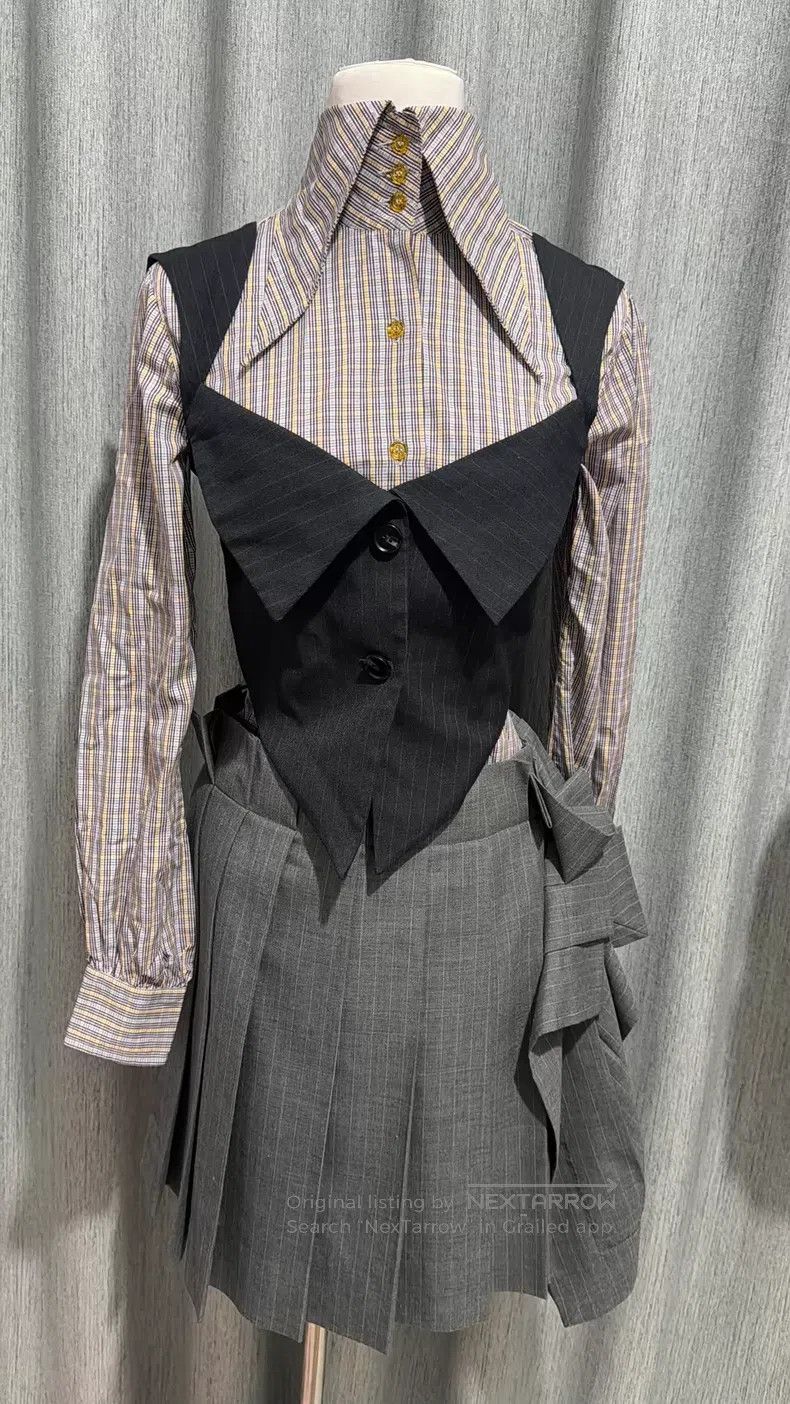 Vivienne Westwood Vivienne Westwood size 2 Gray Textured Tulle Skirt Size 23" - 5 Thumbnail