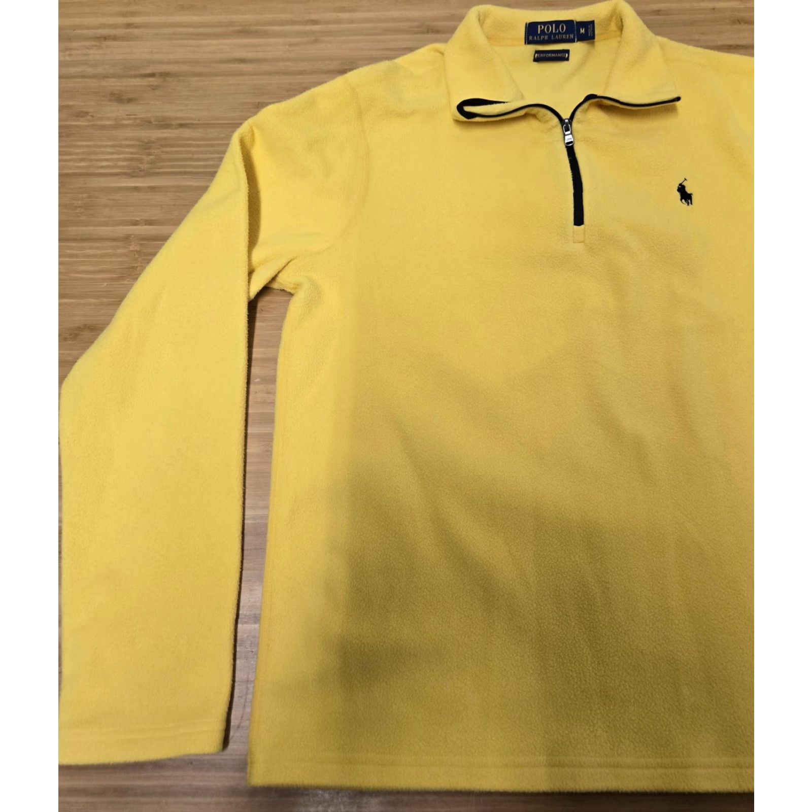 Polo Ralph Lauren Polo Ralph Lauren Sweater Mens Medium Yellow Quarter Zip Fleece Mock Neck 1/4 Zip Pullover Size US M / EU 48-50 / 2 - 3 Thumbnail